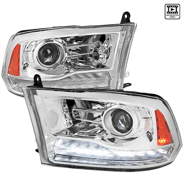 Spec-D Tuning Dodge Ram 1500 2500 3500 Projector Headlights 09-19 2LHP-RAM09G2-SQ-RS - main